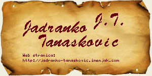 Jadranko Tanasković vizit kartica